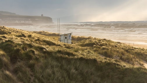 Mussenden Temple seen from Portstewart Strand, County Londonderry